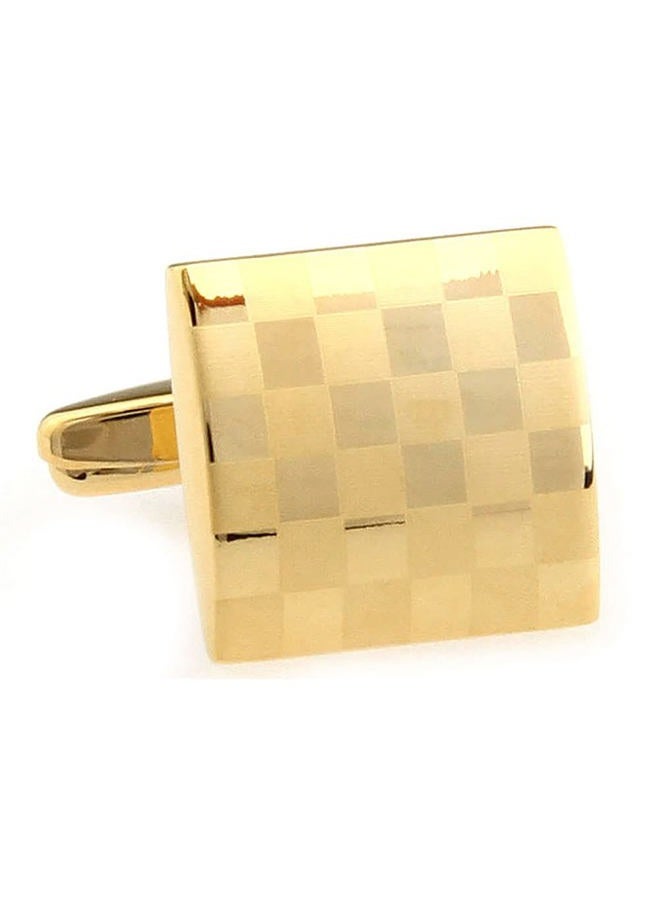 Vcufflinks Laser Engraving Platinum Plated Gold Cuff Links, Medio, Brass, No precious stones - Image 1