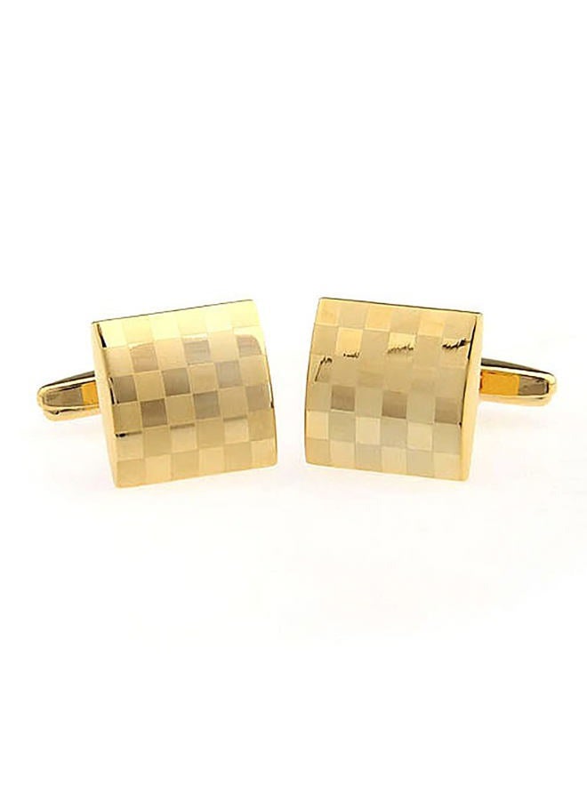 Vcufflinks Laser Engraving Platinum Plated Gold Cuff Links, Medio, Brass, No precious stones - Image 3