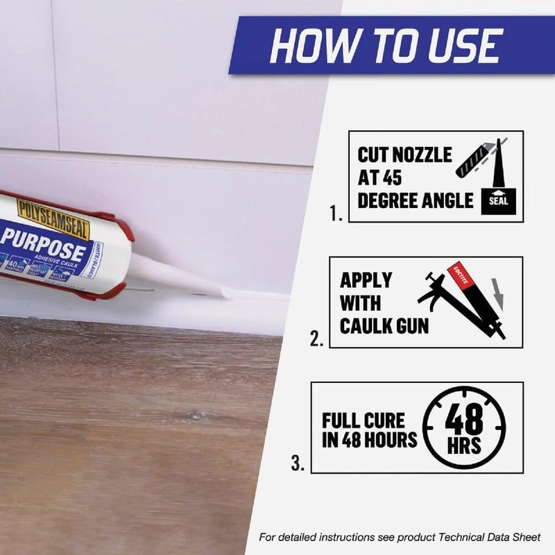 LOCTITE Polyseamseal 5.5 Oz White All Purpose Adhesive Caulk - Image 2