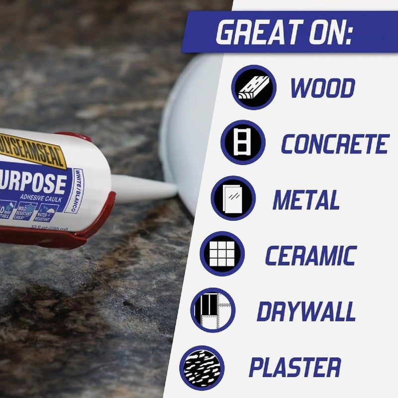 LOCTITE Polyseamseal 5.5 Oz White All Purpose Adhesive Caulk - Image 3