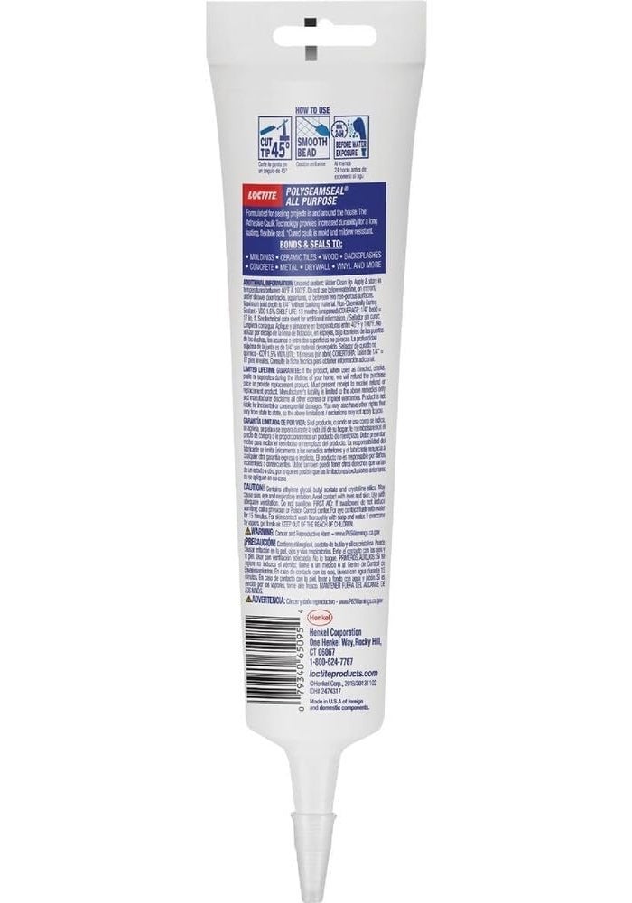 LOCTITE Polyseamseal 5.5 Oz White All Purpose Adhesive Caulk - Image 5
