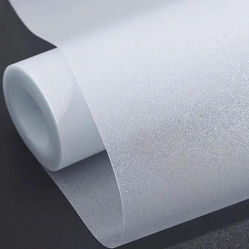 HOMSUN 24 Inch x 8 Feet Self-Adhesive Frosted Glass Film, Window Sticker, Anti-Peep Privacy Light-Transmitting Opaque Film, Suitable for Offices and Bathrooms, Windows, Glass Doors - Image 1