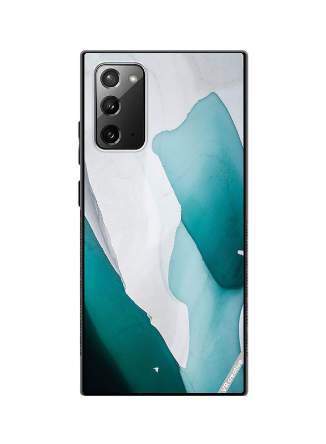 VR CREATIVE Protective Case Cover For Samsung Galaxy Note20 5G Green Flow Design Multicolour - Image 1