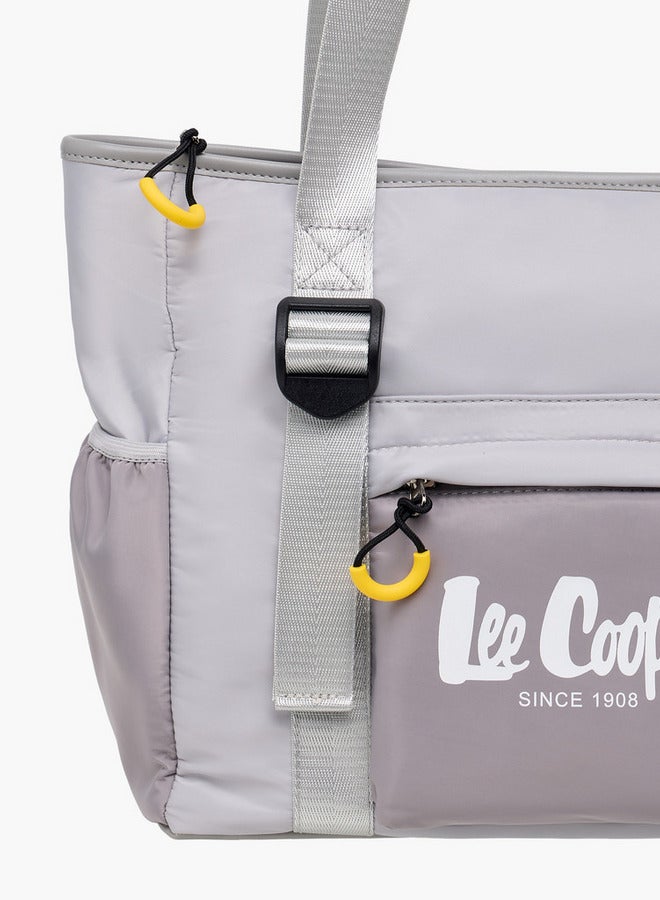 Lee Cooper Colourblock Tote Bag with Double Handle and Zip Closure - Image 5
