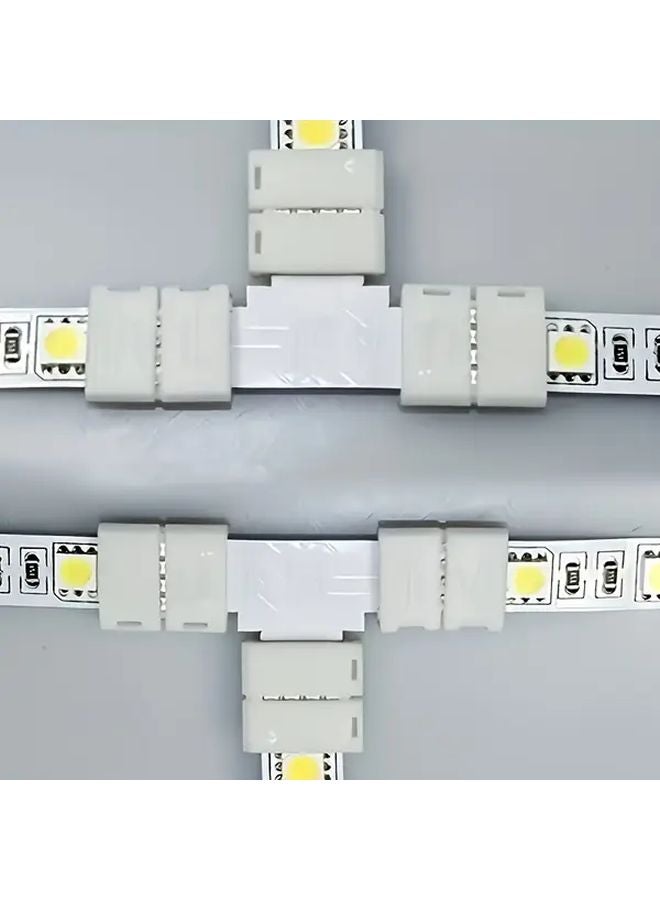 6 قطع موصل شريط إضاءة LED معدني أبيض 4 دبوس RGB SMD 5050 امتداد بدون فجوة بدون لحام - Image 3