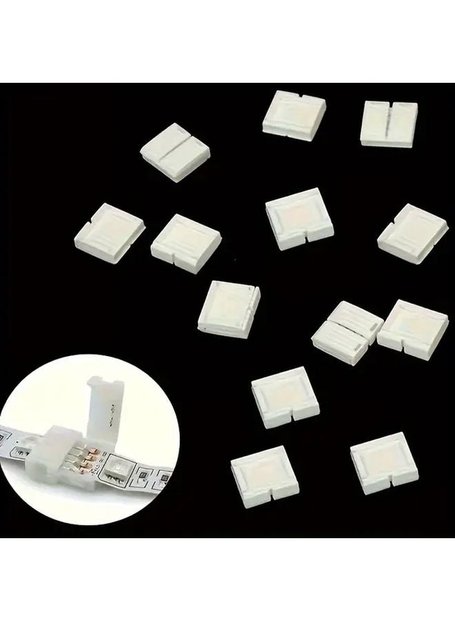 6 قطع موصل شريط إضاءة LED معدني أبيض 4 دبوس RGB SMD 5050 امتداد بدون فجوة بدون لحام - Image 5