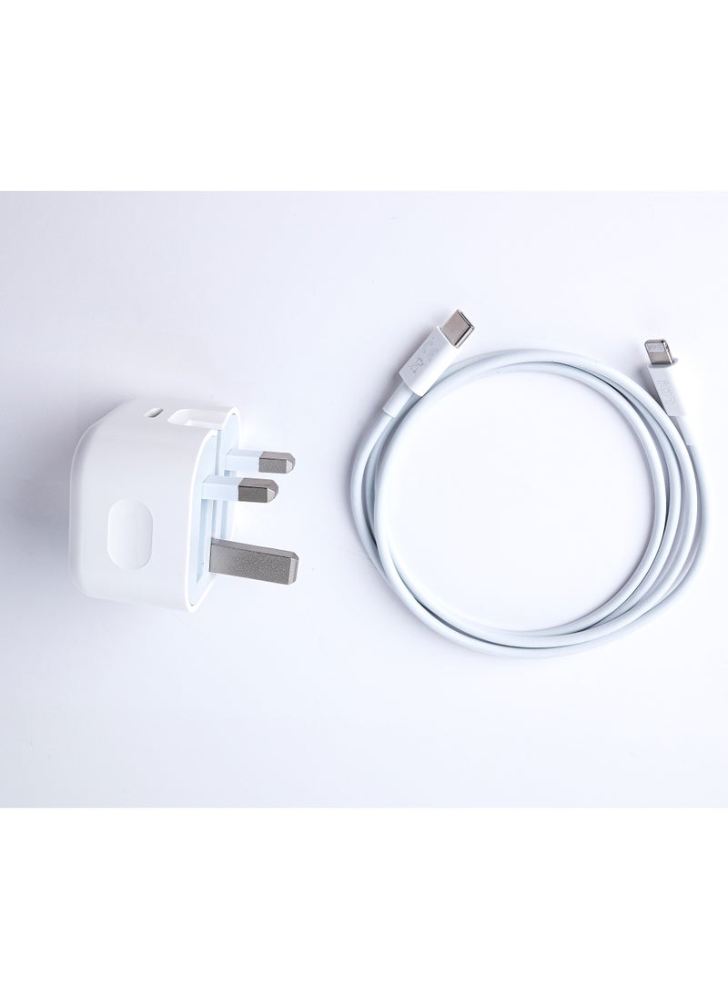 Omeker Triple USB-C Fast Charger with 60W USB-C to Lightning Cable