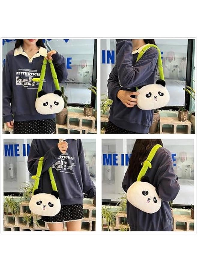 Cute Panda Plush Crossbody Purse Small Fluffy Satchel Shoulder Messenger Bag Animal Handbag Purse for Women Girls,B#  - Image 4