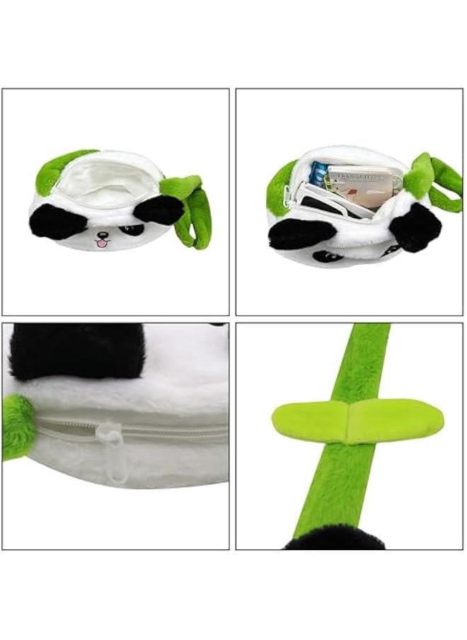 Cute Panda Plush Crossbody Purse Small Fluffy Satchel Shoulder Messenger Bag Animal Handbag Purse for Women Girls,B#  - Image 5