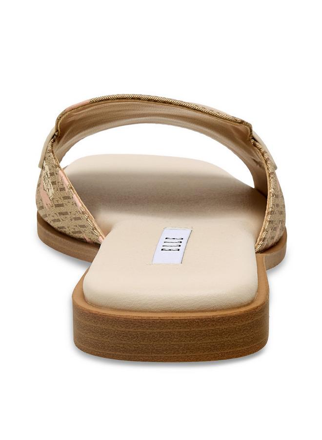 ELLE Women Monogram Print Slide Sandals - Image 5