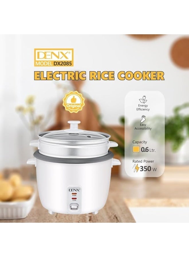 دينكس جهاز طهي الارز الكهربائي DX2085 سعة 0.6 لتر 350 واط من دينكس - طباخ صغير متعدد الوظائف للارز والشوربة - Image 2
