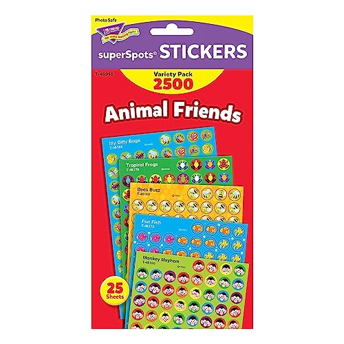 Trend Animal Friends superSpots Stickers Variety Pack from TREND Enterprises, Inc. 2500 ct; 7/16" Incentive Chart Size - Image 4