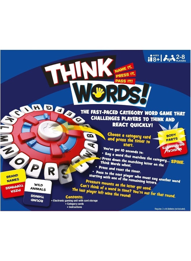 SAFENHAND Think Words Family Board Game, Fast-Paced Category Word Game with Timer, 2-8 Players, Ages 8+ - Image 5