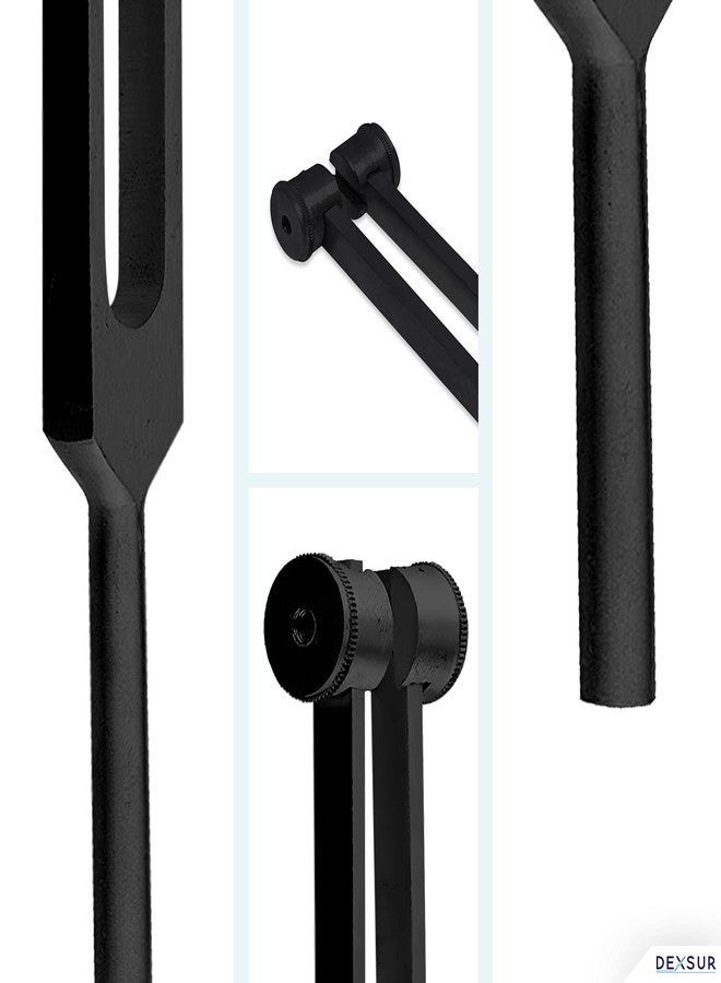 DEXSUR Medical Grade Aluminum Alloy Sensory Tuning Fork Activator For Healing, Therapy Non Magnetic One Each of C 128, C 256, C 512 Tuning Forks, Black, 3 Pcs - Image 5