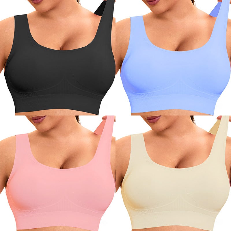 2024 5-Color Vest Quick-Drying With Chest Pad Running Sports Underwear Seamless Yoga Clothing Fitness Top - Image 2