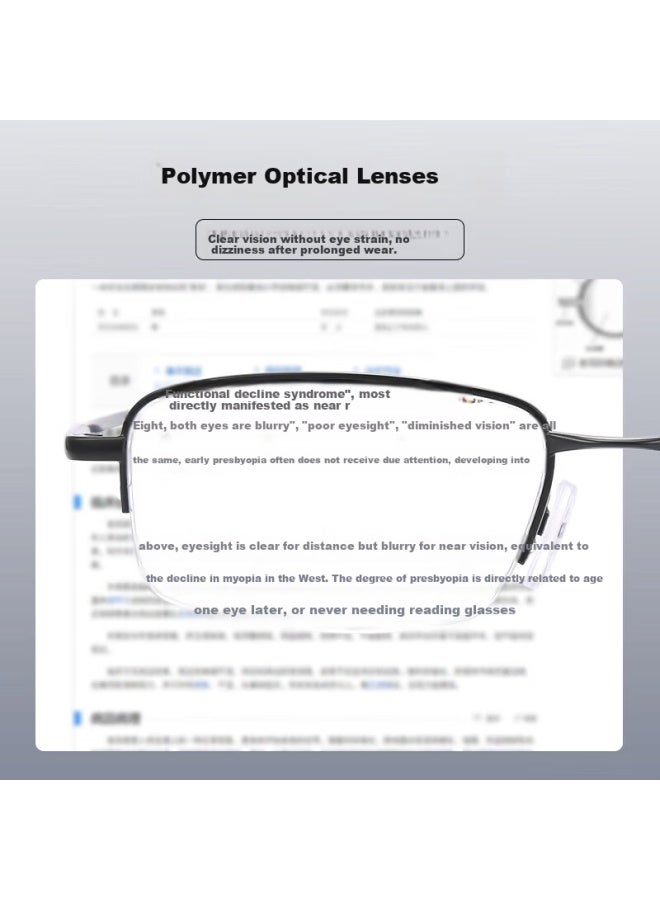 Pulais Uni High Definition Anti-blue Light Reading Gl For Elderly With Radiation Protection, Black, 200 Degrees - Image 3