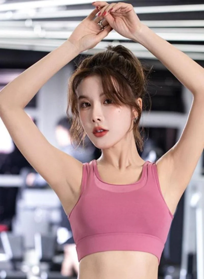 YUNIQEE Pink Racerback bra Full Coverage