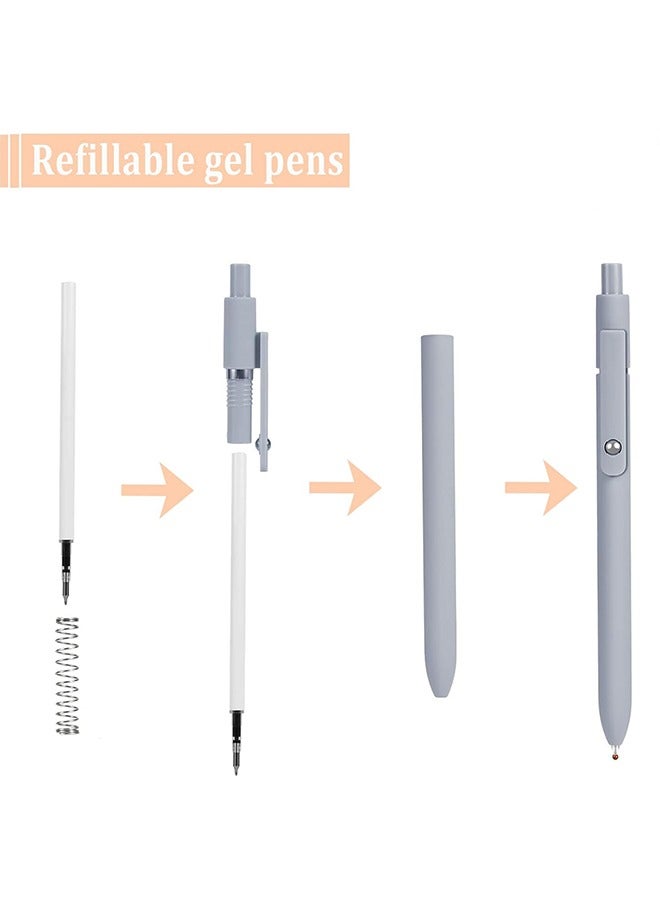 Generic Gel Pens, 0.5 mm Premium Gel Roller Pens, Cute Aesthetic Black Ink Pens for Women, Preppy Essentials Smooth Writing Stationary Study Nursing Office School Drawing Supplies ﻿  - Image 4