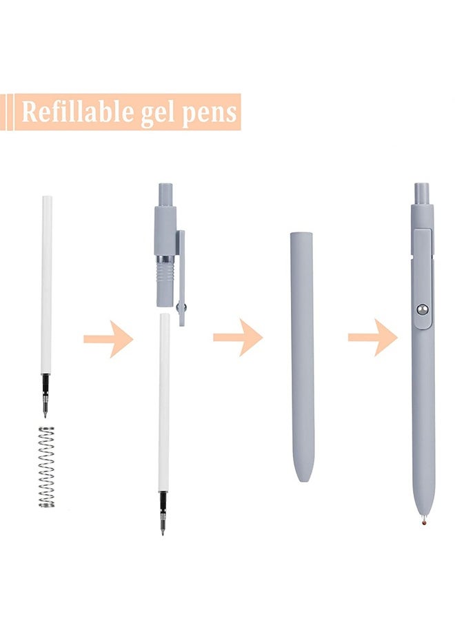 Generic - Gel Pens, 0.5 mm Premium Gel Roller Pens, Cute Aesthetic Black Ink Pens for Women, Preppy Essentials Smooth Writing Stationary Study Nursing Office School Drawing Supplies ﻿ - Image 1