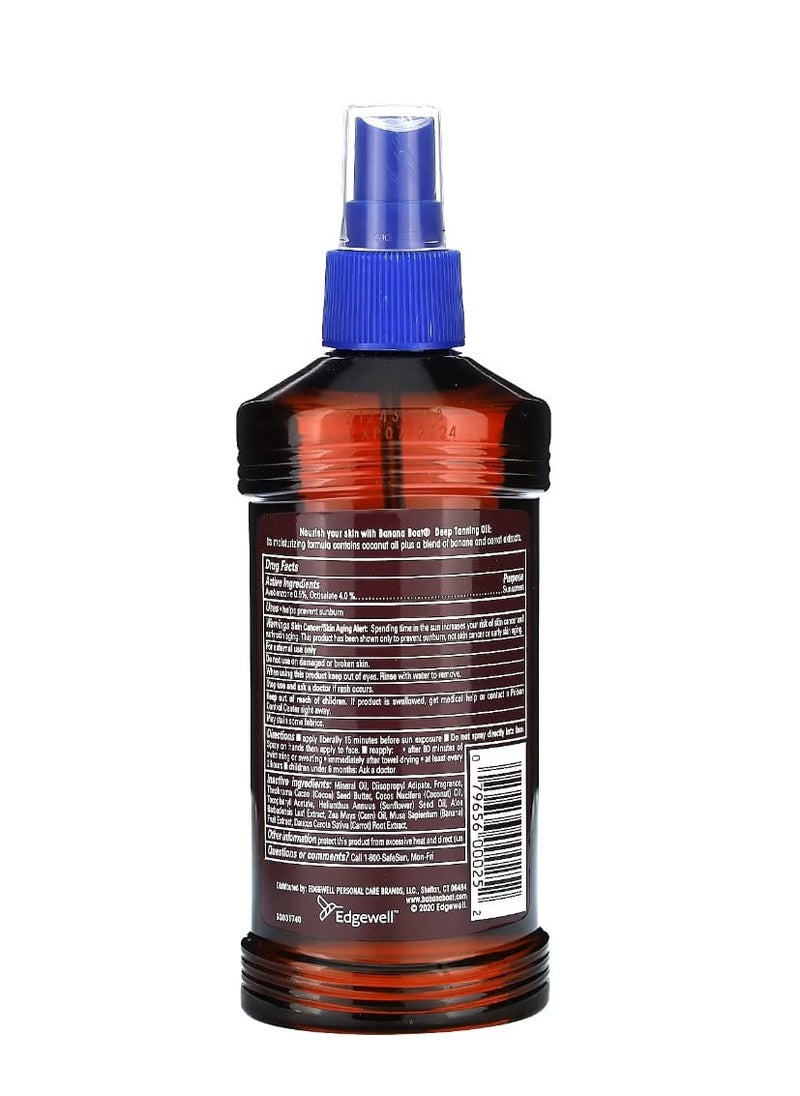 BANANA BOAT - Banana Boat, Deep Tanning Spray Oil with Coconut Oil, SPF 4, 8 fl oz (236 ml) - Image 1