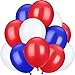 TecUnite 100 Pcs Red White Blue Latex Balloons 12 Inch Colorful Round Balloons for Graduation Wedding Birthday 4th of July Independence Day Patriotic Party Decoration - Image 3