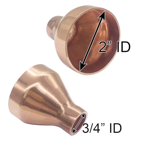 Joywayus 1PCS Copper Sweat Reducer Coupling 2 x 34 ID Pipe Fitting Pressure Plumbing Solder Connection - Image 3
