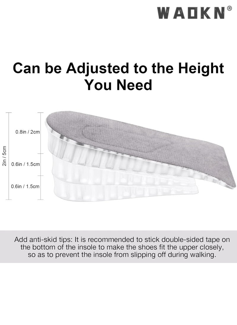 WAOKN - Height increasing Insole, Heightening 1.6'' Insole for Men, Arch Support Half-insert Shock-absorbing Heel Lift Pad for Men, Can Be Worn in Socks, Comfortable and Breathable Height-increasing Insole - Image 1