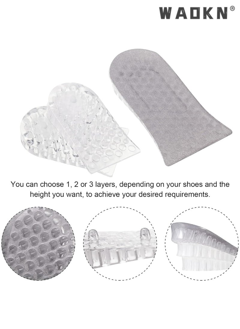 WAOKN - Height increasing Insole, Heightening 1.6'' Insole for Men, Arch Support Half-insert Shock-absorbing Heel Lift Pad for Men, Can Be Worn in Socks, Comfortable and Breathable Height-increasing Insole - Image 1