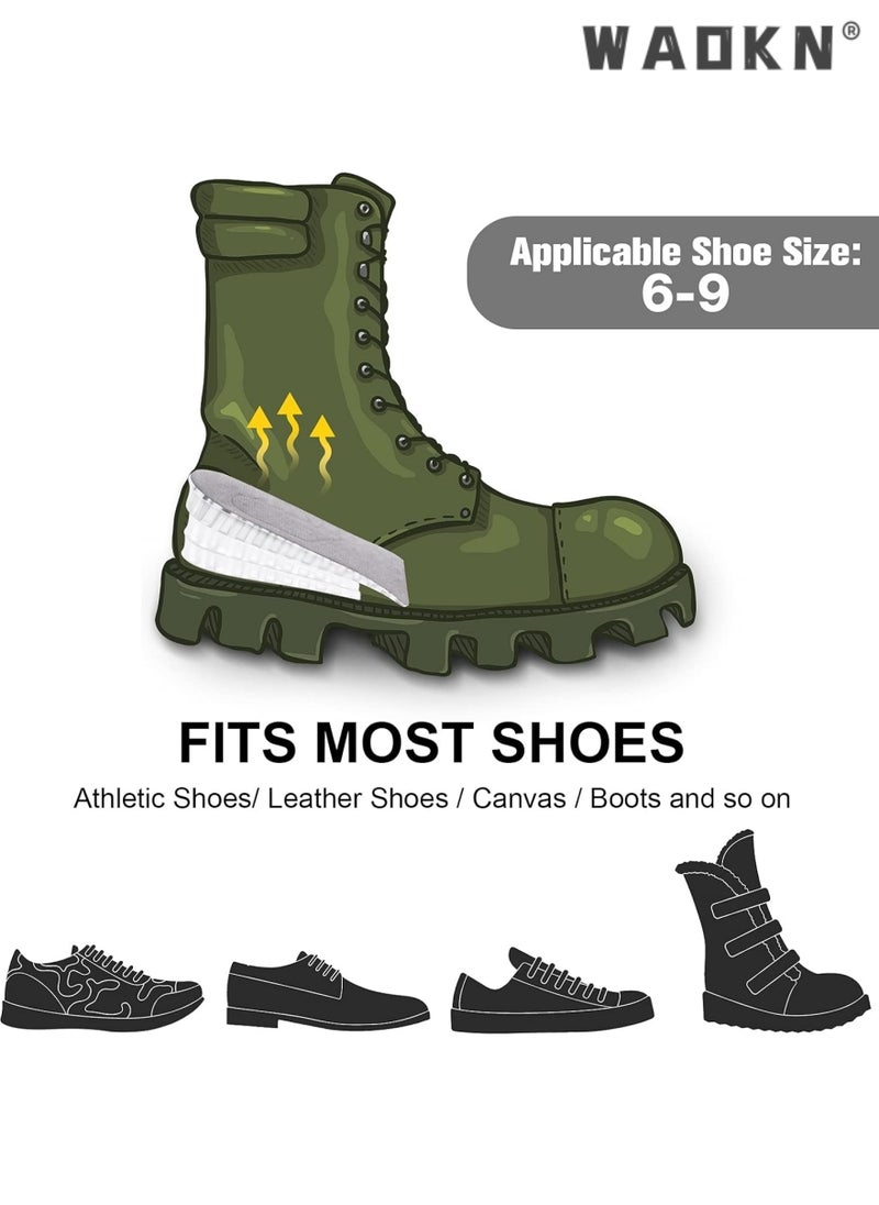 WAOKN - Height increasing Insole, Heightening 1.6'' Insole for Men, Arch Support Half-insert Shock-absorbing Heel Lift Pad for Men, Can Be Worn in Socks, Comfortable and Breathable Height-increasing Insole - Image 1