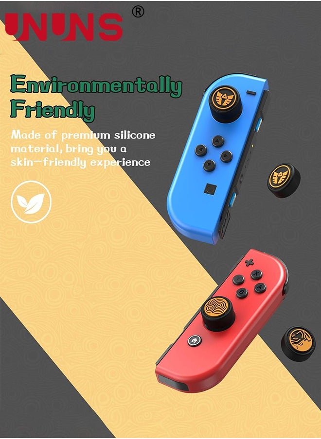 UNUNS - 4PCS Switch Thumb Grip Caps for Zelda Tears of The Kingdom Joy Con, UNUNS Soft Silicone Gaming Console Joystick Cap Covers Accessories Compatible with Nintendo Switch/OLED/Lite, Black Totk Tears - Image 1