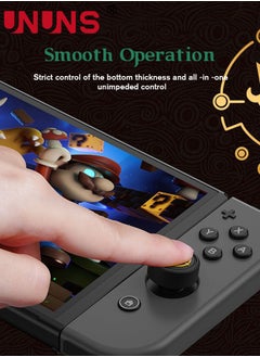 UNUNS 4PCS Switch Thumb Grip Caps for Zelda Tears of The Kingdom Joy Con, UNUNS Soft Silicone Gaming Console Joystick Cap Covers Accessories Compatible with Nintendo Switch/OLED/Lite, Black Totk Tears  - Image 5
