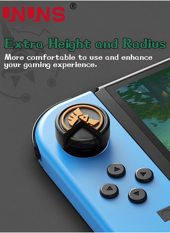 UNUNS - 4PCS Switch Thumb Grip Caps for Zelda Tears of The Kingdom Joy Con, UNUNS Soft Silicone Gaming Console Joystick Cap Covers Accessories Compatible with Nintendo Switch/OLED/Lite, Black Totk Tears - Image 1