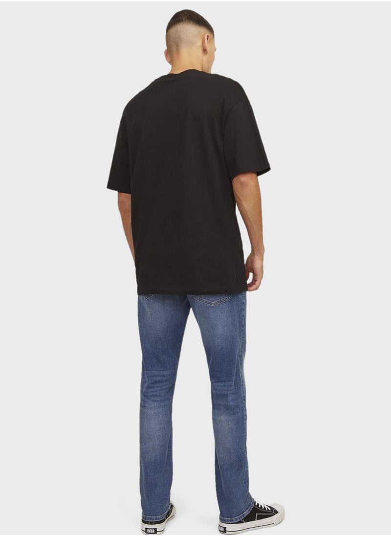 JACK & JONES Jjiglenn Jjorignial Slim Fit Mid Wash Jeans  - Image 2