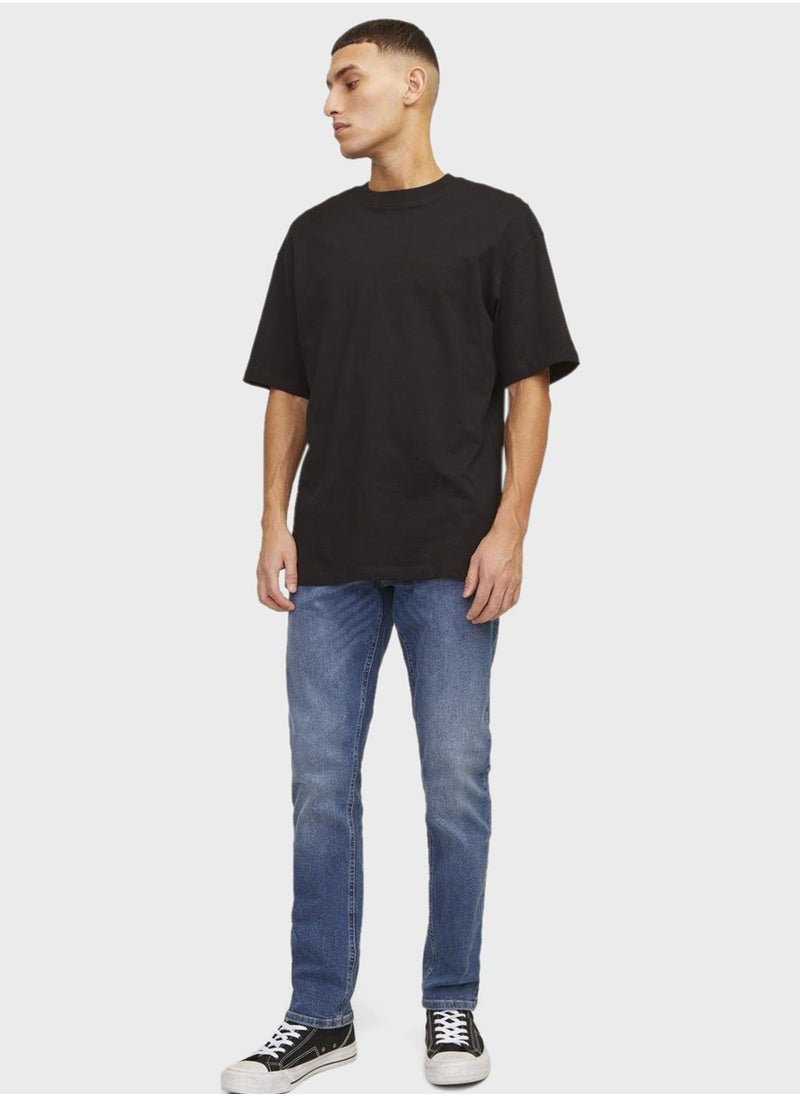 JACK & JONES Jjiglenn Jjorignial Slim Fit Mid Wash Jeans  - Image 4