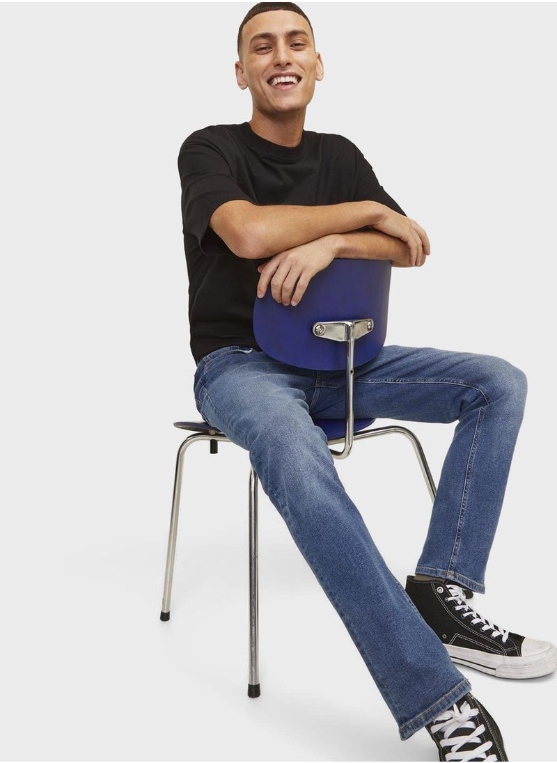 JACK & JONES Jjiglenn Jjorignial Slim Fit Mid Wash Jeans  - Image 3