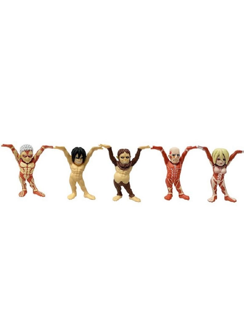 هالامودو هجوم جبابرة 5 قطعة ف نسخة من درع جبابرة وحش جبابرة سطح المكتب مجموعة من الشخصيات الزخرفية - Image 2