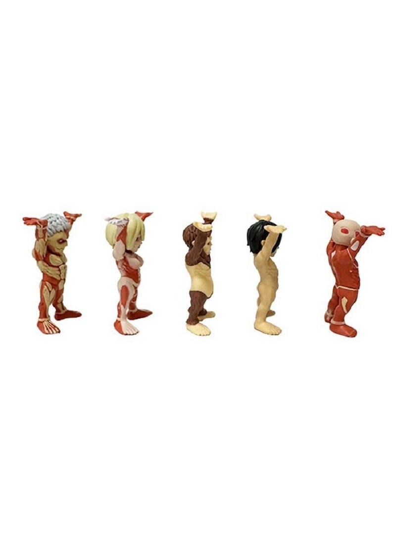 هالامودو هجوم جبابرة 5 قطعة ف نسخة من درع جبابرة وحش جبابرة سطح المكتب مجموعة من الشخصيات الزخرفية - Image 3