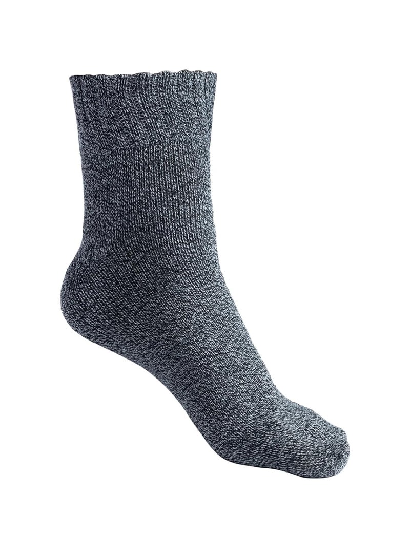 Texton Kids Double Shade Thick Woolen Winter Ankle Socks – Warm, Soft, Cozy, Plush Texture, Stretch Fit, Multicolor Design, Pack of 5 - Image 3