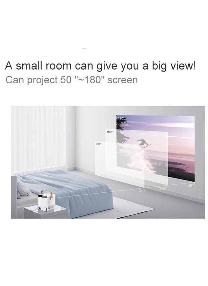 Mi VAZA - Portable Projector Wifi Android Full HD with Auto Keystone Compatible with Phone/Computer/TV Stick/HDMI/USB/PS5/iOS/PS4 for Bedroom/Living Room, Suitable for Office/Family/Student Education/Kids Gifts - Image 1