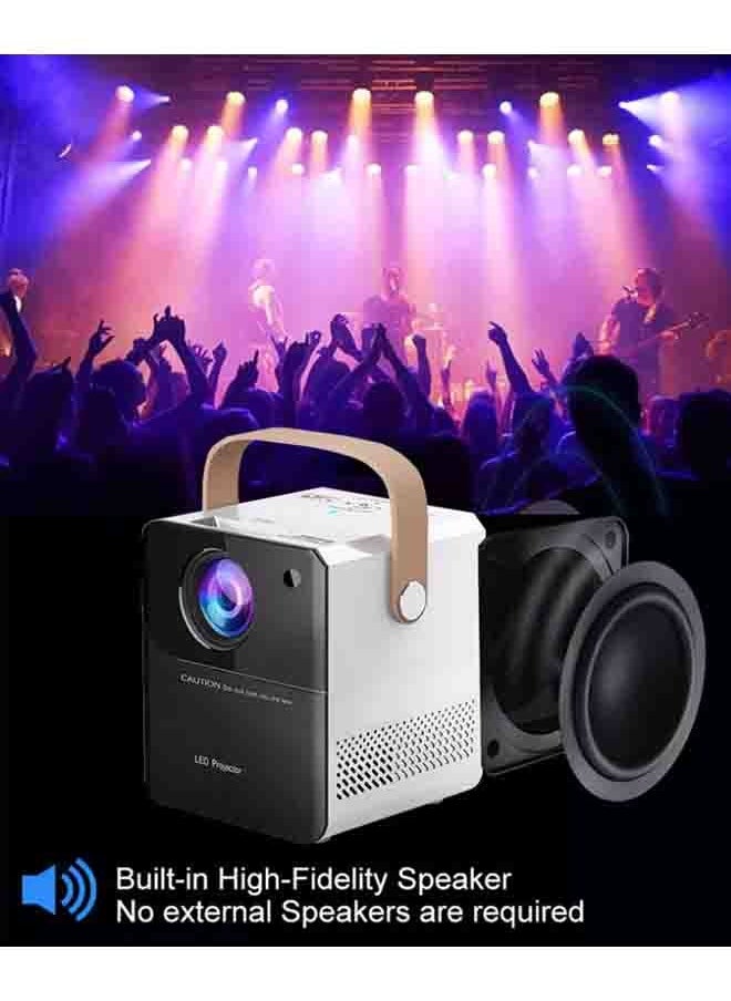 Mi VAZA - Portable Projector Wifi Android Full HD with Auto Keystone Compatible with Phone/Computer/TV Stick/HDMI/USB/PS5/iOS/PS4 for Bedroom/Living Room, Suitable for Office/Family/Student Education/Kids Gifts - Image 1