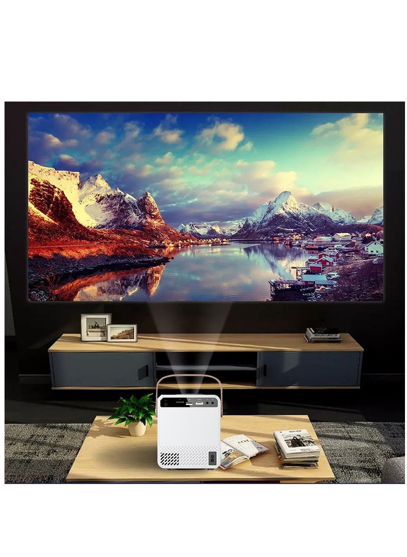 Mi VAZA - Portable Projector Wifi Android Full HD with Auto Keystone Compatible with Phone/Computer/TV Stick/HDMI/USB/PS5/iOS/PS4 for Bedroom/Living Room, Suitable for Office/Family/Student Education/Kids Gifts - Image 1