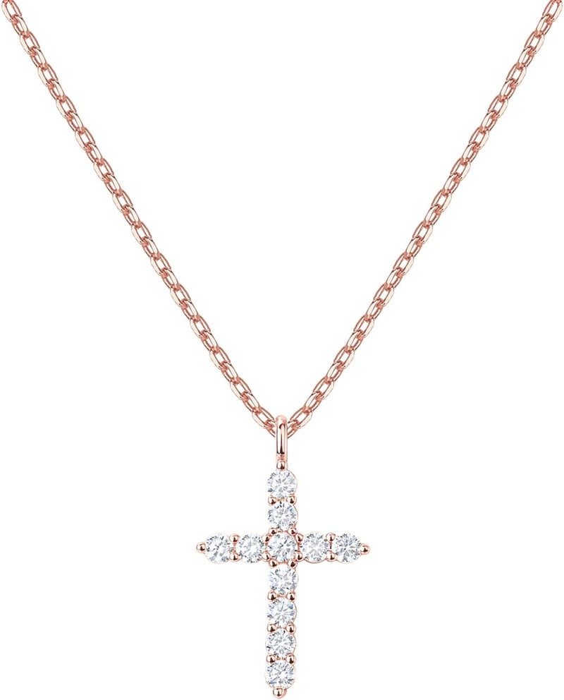PAVOI 14K Gold Plated Cubic Zirconia Cross Necklace for Women | Faith-Inspired Pendant - Image 2