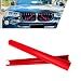 Dogary 2 PCS BMW Grill Inserts Trims ABS VShaped Front Grille Cover Easy Snapon Design Compatible with BMW 1 2 3 4 5 6 7 Series X3 X4 X5 X6 Models Red - Image 2
