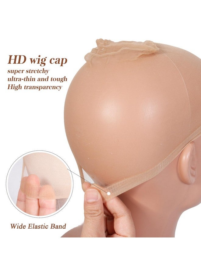 Tinashe Invisable Hd Wig Cap4Pcs High Breathable Ultrathin Stretchy Bald Caps For Lace Front Wigs - Image 4