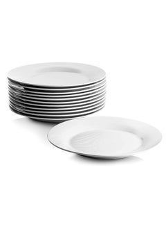 Generic 6 Piece Melamine White Serving Side Plates, Easy to Store, Durable, Shatterproof, Dishwasher Safe Multiple Sizes | Melamine Chip-resistant Plate White 27 cm  - Image 2
