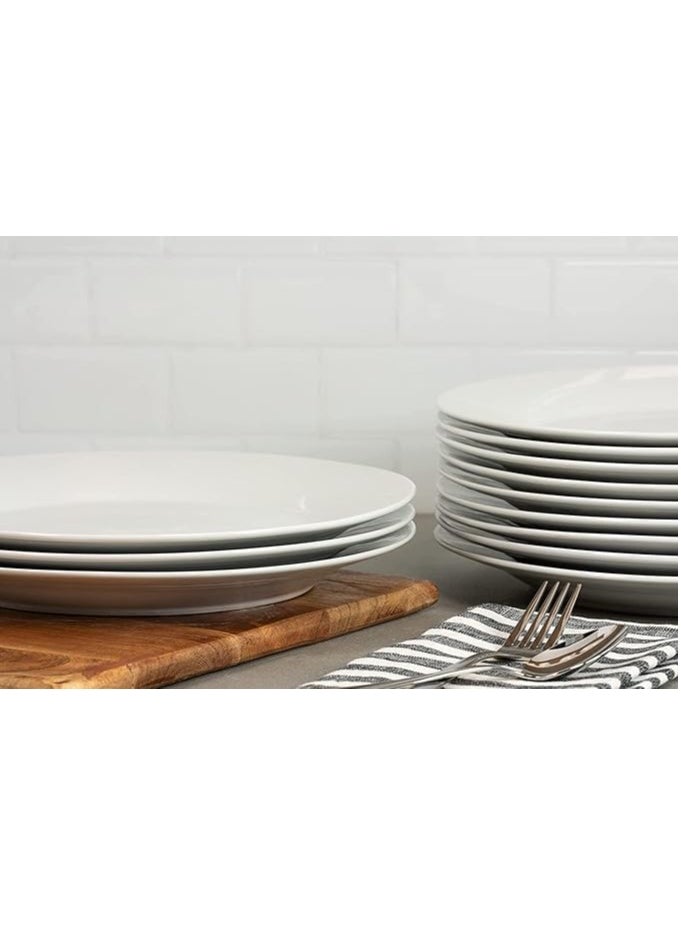 Generic 6 Piece Melamine White Serving Side Plates, Easy to Store, Durable, Shatterproof, Dishwasher Safe Multiple Sizes | Melamine Chip-resistant Plate White 27 cm  - Image 3
