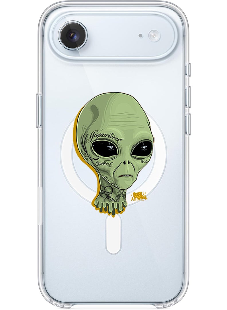 Theodor Magnetic Case for Apple iPhone 17 Air Compatible with MagSafe Wireless Charging, Shockproof Phone Bumper Cover - alien - Image 1