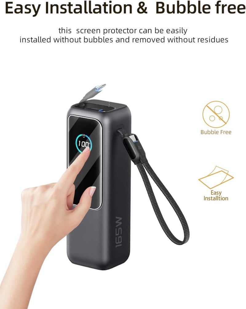 WUNIAK Screen Protector for Anker A1695 165W, HD Clear PET Film, Scratch Resistant Bubble Free Protective Cover with Easy Installation Kit (3 Pack) - Image 2