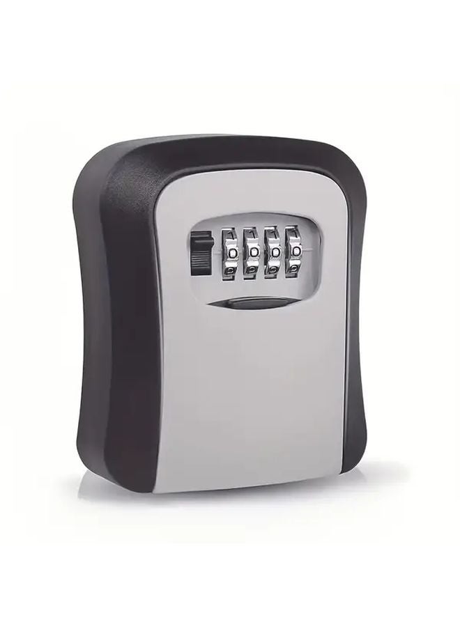 صندوق مفاتيح رمادي مثبت على الحائط مع قفل رقمي، متين من الفولاذ المقاوم للصدأ - Image 5