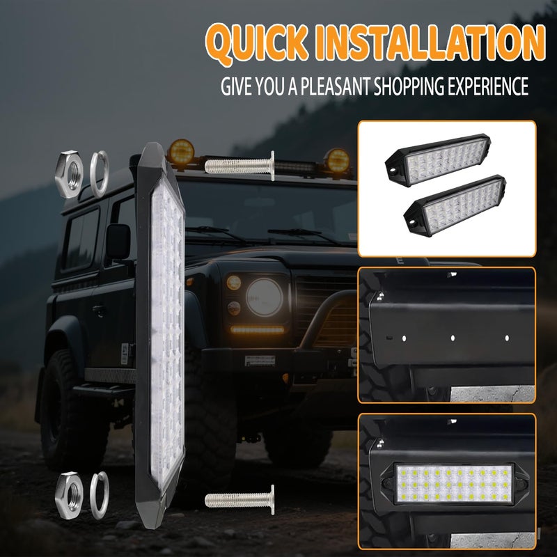 SAN YOUNG 2Pcs LED Light Bar for Truck, 6 Inches Reverse Lights Flood Beam for Truck Tractor ATV UTV Boat, 12V Flush Mount Small Light Bar - Image 5
